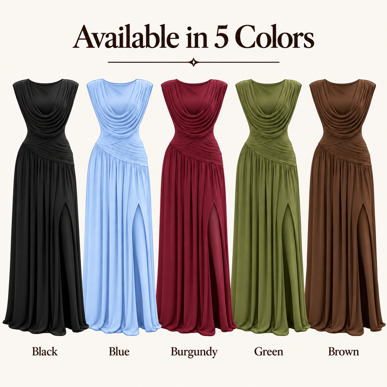 Avaralane Athena Draped Maxi Dress
